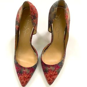 Jessica Simpson sixe 9 Livvy Floral Dorsay Pumps